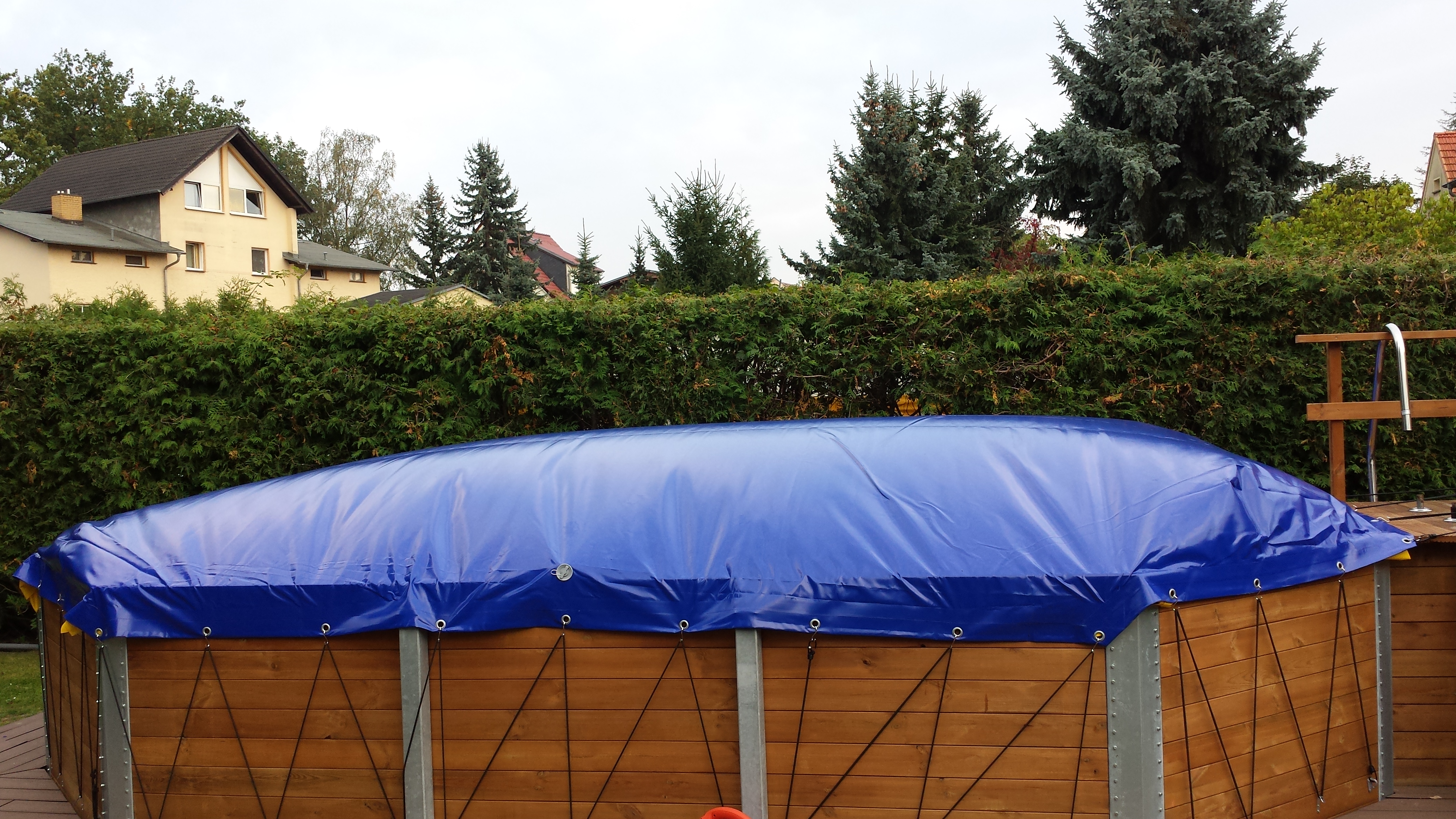 PVC Poolplane rund mit Überhang